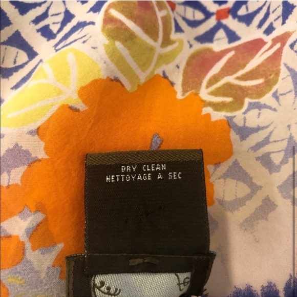 Fei Anthropologie Floral Foliage Off Shoulder Silk Top - Picture 13 of 13